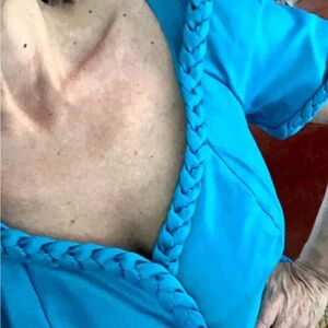 Vintage Watters & Watters Turquoise 2 Piece Dress